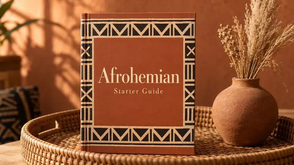 Afrohemian Starter Guide, a terracotta book